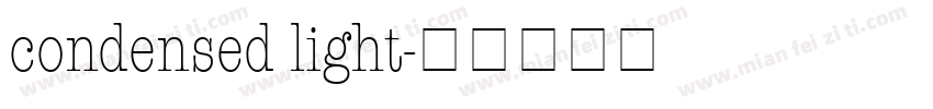 condensed light字体转换